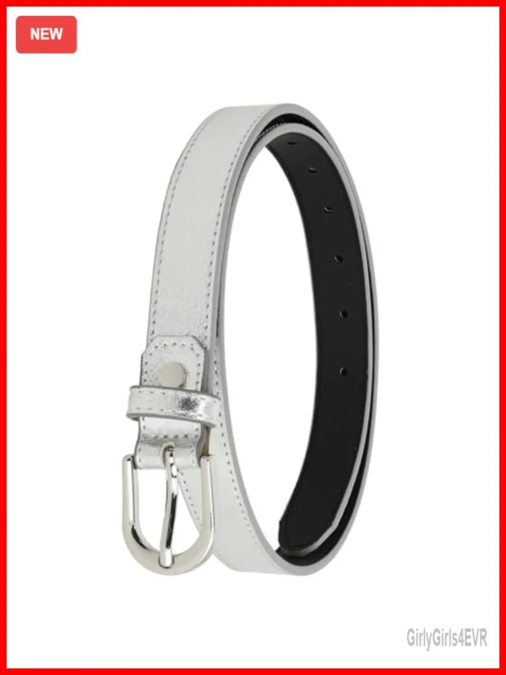 Women's Genuine Italian Leather Belt, Made in France, 1 inch, Brass Buckle